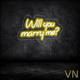 Неонова вивіска "Will You Marry Me?" 50х30 см 500 - изображение 2