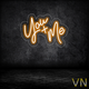 Неонова вивіска "You+Me" 80х53 см 800 - зображення 2