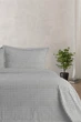 Покрывало с наволочкой Merinos Modern Line 150×220 см светло-серое - изображение 1