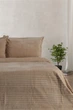 Покрывало с наволочками Merinos Modern Line 220×240 см бежевое - изображение 1