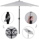 Parasol ogrodowy Springos składany 260 cm duży na balkon Szary GU0022 (5907719429892) - obraz 14