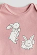 Боди с воротником-конвертом розовый Кролик H&M 62см (400011446) - изображение 2