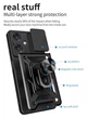 Чехол Camshield c кольцом-подставкой на Realme Note 60 (RMX3933) / black - изображение 2