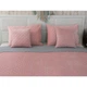 Покрывало двусторонее Руно 150x220 см - Велюр Pink and Grey ромб рожевый (28048) - изображение 4