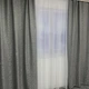Льняні мармурові блекаут штори темно-сірого кольору 2шт. 150х270 з білим шифоновим тюлем 400х270, на ALBO (2000003536498) - зображення 1