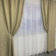 Готовые шторы Золотистые лен мармур с шифоновым тюлем, модные плотные портьеры для спальни и гостиной - изображение 4