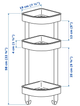 Półka ścienna narożna IKEA BROGRUND 19x58 cm stal nierdzewna (304.089.79) - obraz 4