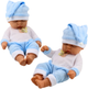 Пупс Lean Toys у піжамі з шапочкою Blue 30 см (5905991055792) - зображення 3