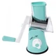 Овощерезка Tabletop Drum Grater Kitchen Master 3 насадки, ручна, голуба - зображення 3
