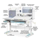 Детский стол Mealux Winnipeg Multicolor WG + BL (BD-630 WG + BL Multicolor) - изображение 4