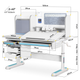Детский стол Mealux Winnipeg Multicolor Plus WG Grey (BD-630 WG з тумбою) - изображение 6