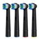 Сменные насадки для электрической зубной щетки Oral-B 4 шт., подходят для Precision Clean и др. Чёрные - изображение 1