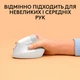 Мышь Logitech Lift for Mac Vertical Ergonomic Mouse Off White (910-006477) - изображение 3