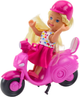 Mini laleczka Lean Toys na skuterze z kaskiem różowym 11 cm (5905991058885) - obraz 3