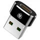 Перехідник Baseus USB Male To Type-C Female Adapter Converter 3A (Чорний) (14058) - зображення 2