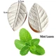 Силиконовый молд Листья мяты 40 на 65 мм белый - изображение 2