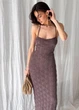 Пляжное платье Кружево ART KNIT кофейное, L-XL 040532 - изображение 3