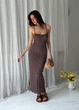 Пляжное платье Кружево ART KNIT кофейное, L-XL 040532 - изображение 5