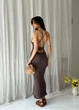 Пляжное платье Кружево ART KNIT кофейное, L-XL 040532 - изображение 6