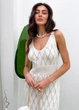 Ажурное летнее платье длинное ART KNIT молочное, L-XL 037686 - изображение 8