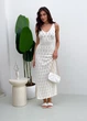Ажурное летнее платье длинное ART KNIT молочное, L-XL 037686 - изображение 9