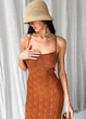 Пляжное платье Кружево ART KNIT янтарное, S-M 040551 - изображение 11