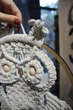 Панно макраме «Сова» бежеве, ручна робота, настінний декор - изображение 5
