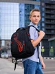 Шкільний рюкзак Winner/SkyName з USB-слотом для підлітків, чорний з червоним SkyName - зображення 12