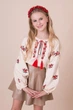 Вышиванка для девочки Mevis 5347 03 134 cм бежевый - изображение 1