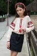 Вишиванка для дівчинки Mevis 5268 03 146 см світло-бежевий - зображення 1