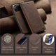 Чохол-книжка CaseMe із нубуку для Xiaomi 13T/Pro Темно-коричневий - зображення 4