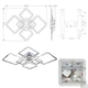 Смарт люстра OVAL RGB 120W 7S хром Esllse LED керована з пультом і додатком для смартфону APP 960x750x110мм - зображення 8