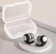 Тришарові шумопоглинаючі силіконові беруші Earplugs водонепроникні протишумові вушні затички для сну / плавання / поїздок + кейс, чорні (110302993) - зображення 1