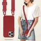 Чехол с ремешком Wave Premium Strap Crossbody Silicone Case для Apple iPhone 13 14 Red - изображение 6