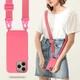 Чохол с ремінцем Wave Premium Strap Crossbody Silicone Case для Apple iPhone 13 14 Pink - зображення 5