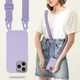 Чехол с ремешком Wave Premium Strap Crossbody Silicone Case для Apple iPhone 13 14 Light Purple - изображение 5