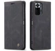 Чехол-книжка CaseMe из нубука для Xiaomi Redmi Note 10 Pro Чёрный - изображение 9