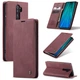 Чехол-книжка CaseMe из нубука для Xiaomi Redmi Note 8 Pro Бордовый - изображение 6