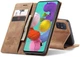Чехол-книжка CaseMe из нубука для Samsung A51 Светло-коричневый - изображение 5
