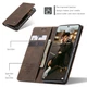 Чохол-книжка CaseMe із нубуку для Xiaomi Redmi 13C Темно-коричневий - зображення 7
