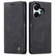 Чехол-книжка CaseMe из нубука для Xiaomi Redmi 13 Чёрный - изображение 3
