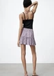 Спідниця - шорти Zara Skirt Womens Small Purple Floral Print Ruffle Tapered Flare Skirt S Квітковий принт (13155) - изображение 2