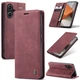 Чехол-книжка CaseMe из нубука для Xiaomi Redmi Note 13 Pro+ 5G Бордовый - изображение 3