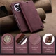Чехол-книжка CaseMe из нубука для Xiaomi Redmi Note 14 Pro 4G Бордовый - изображение 4