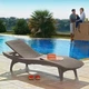 Шезлонг пластиковый Keter Pacific 17195066 пляжный лежак цвет капучино с регулировкой спинки (KG-9732) - изображение 3