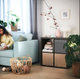 Стелаж IKEA KALLAX 77х77 см Чорно-коричневий (602.758.12) - зображення 2