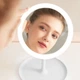 Косметическое зеркало с LED подсветкой С яркой лед подсветкой, встроенным аккумулятором, белое - изображение 3