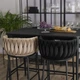 Барний стілець оксамитовий MEBEL ELITE FLORES, чорний / чорний ME.FLORES/CZ/CZ/V/H - зображення 7