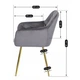Стілець оксамитовий MEBEL ELITE RAYA, сірий, золотий ME.RAYA/P/ZL/V/K - зображення 10