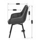 Стул поворотный MEBEL ELITE LUNA, Черный/экокожа ME.LUNA/CZ/E/K - изображение 7